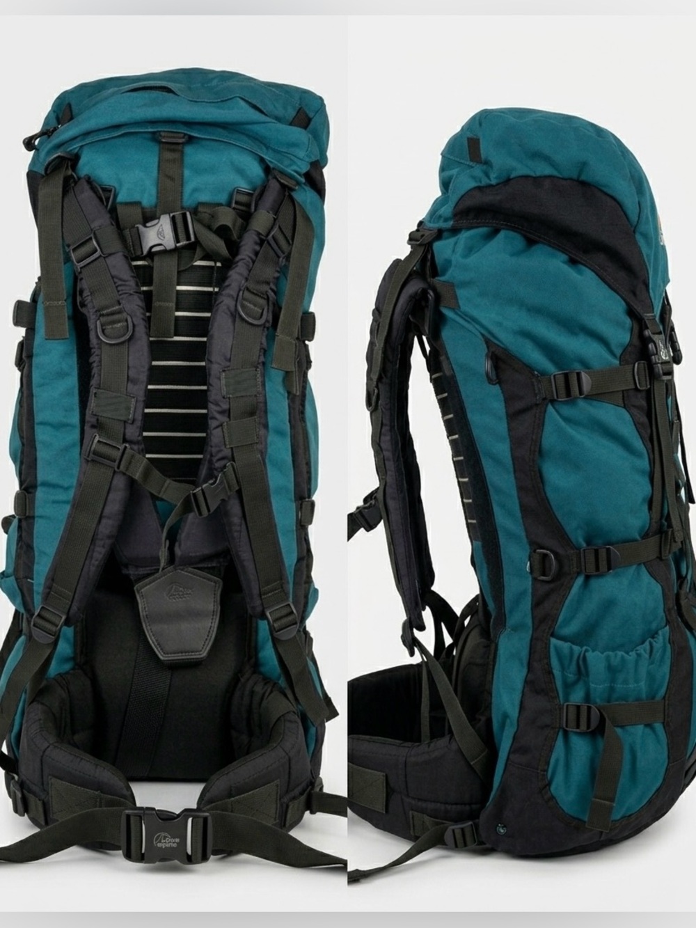Vintage Lowe Alpine Contour IV ND 70+15 Technical Backpack - Teal/Black - Picture 4 of 4